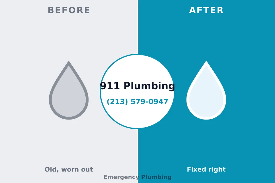 Before and after: plumbing repair Viera West, FL